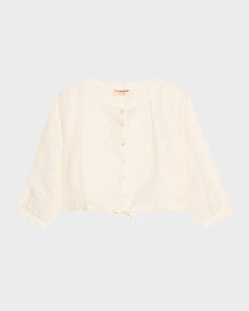 New Jinny Linen Crop BLouse